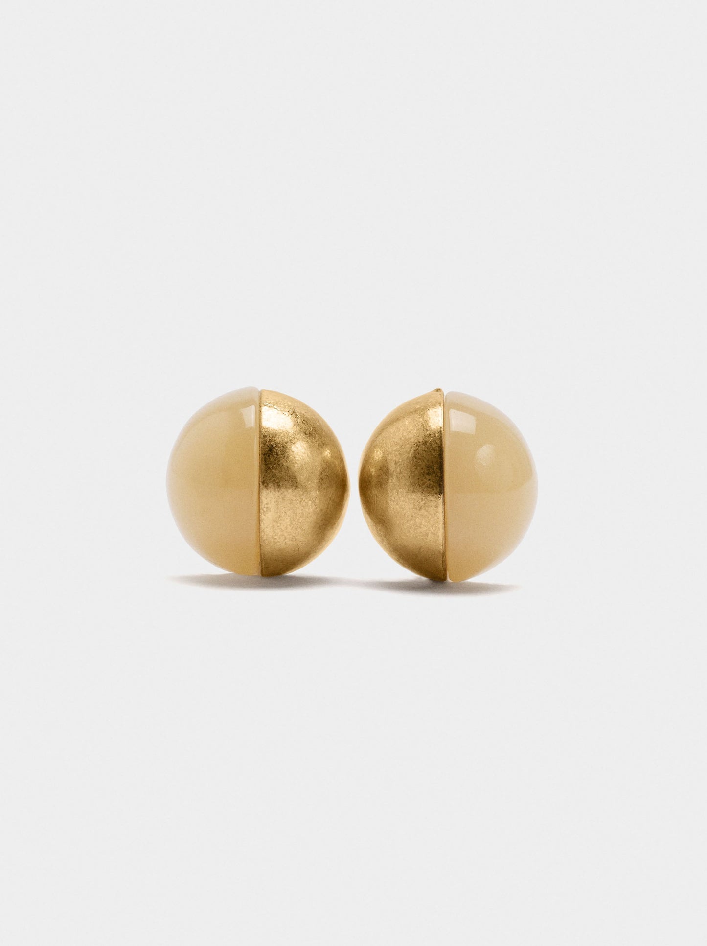 Half Sphere Earrings With Resin