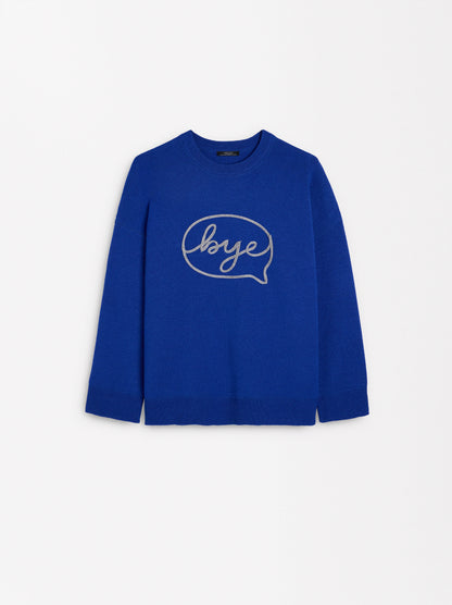 Knitted Sweater With Embroidery