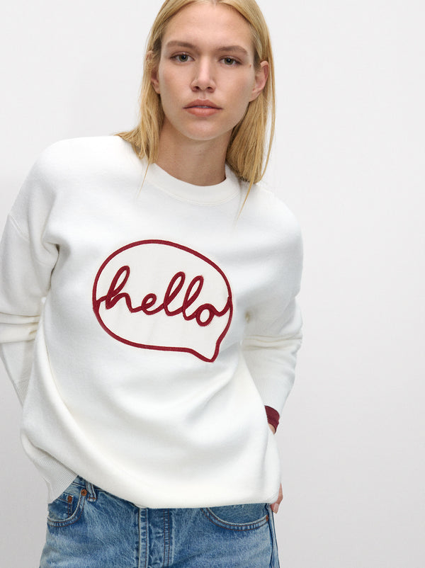 Knitted Sweater With Embroidery