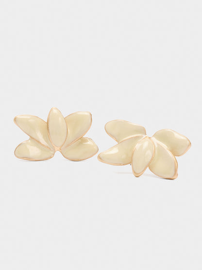 Earrings With Half-Flower