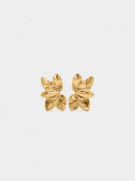 Earrings With Half-Flower