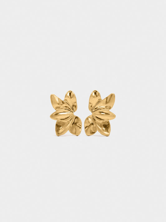 Earrings With Half-Flower
