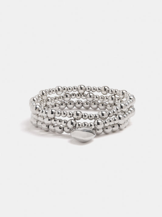Set Of Elasticated Heart Bracelets