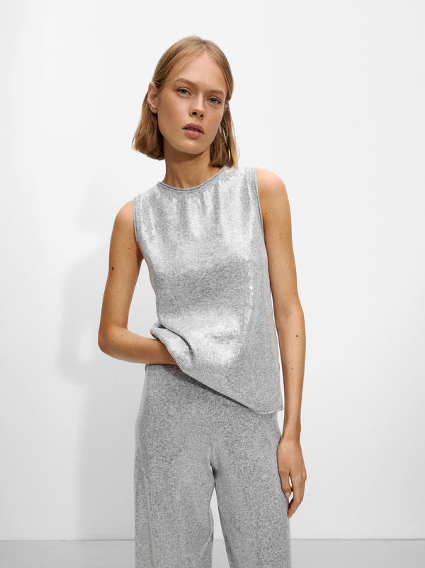 Knit Top With Sequins