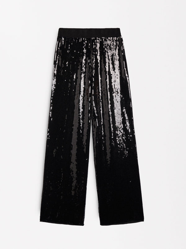 Knit Trousers With Sequins