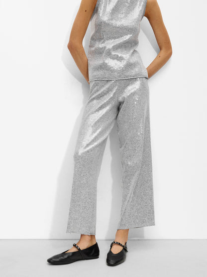 Knit Trousers With Sequins