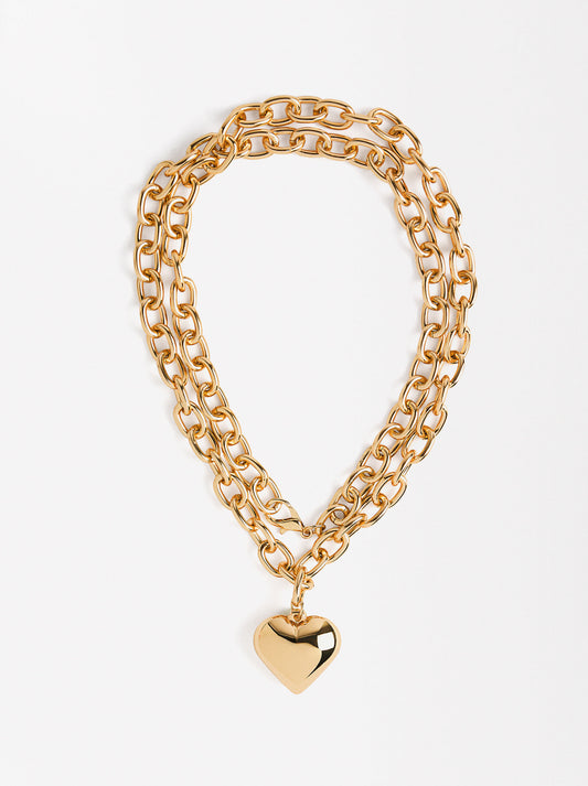 Chain Necklace With Heart