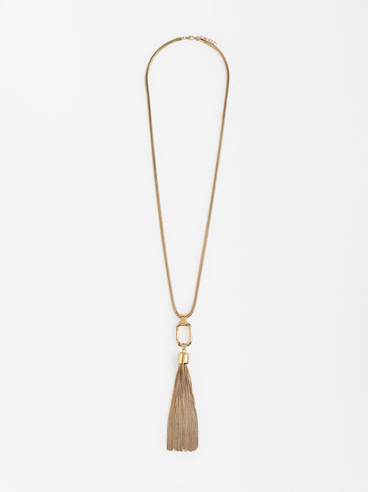 Necklace With Fringe Pendant