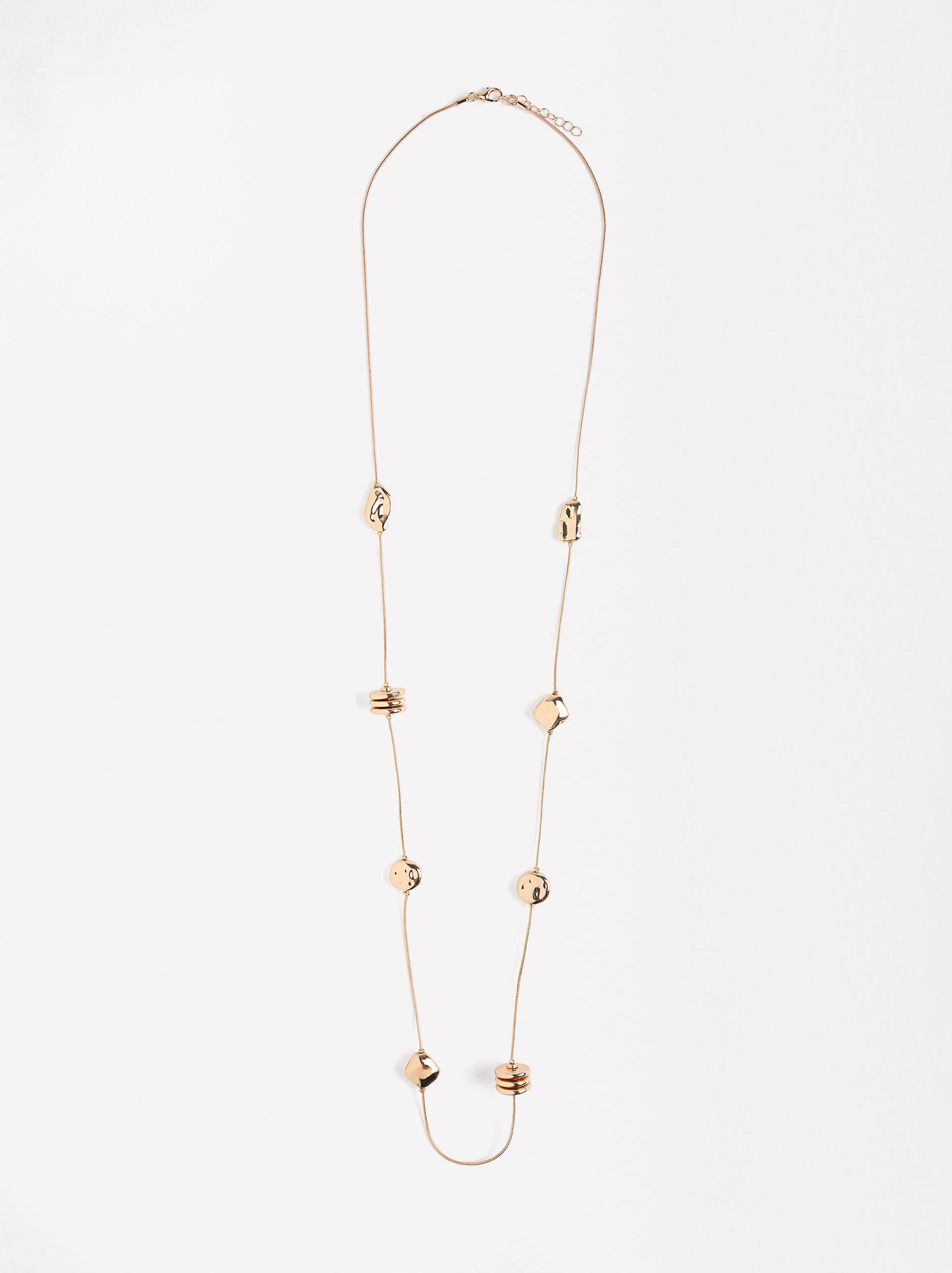 Long Necklace With Metallic Details