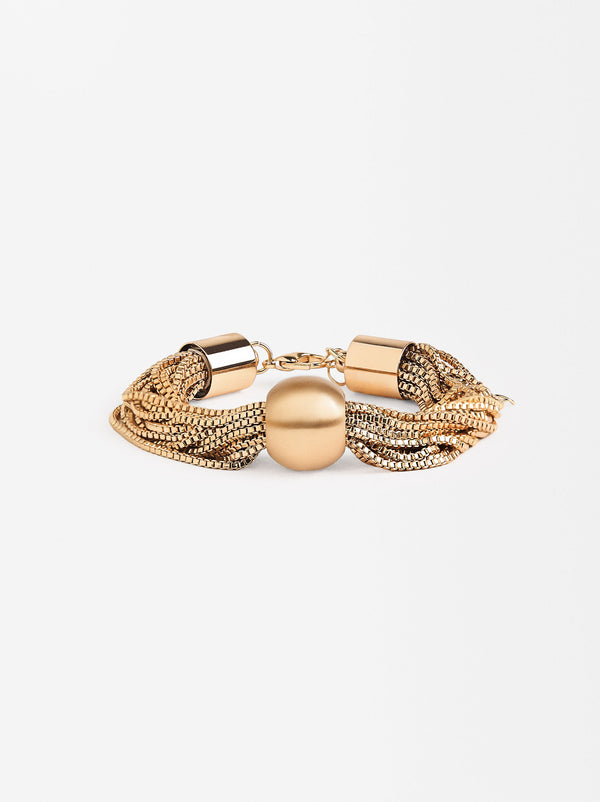 Multi-Chain Bracelet With Sphere