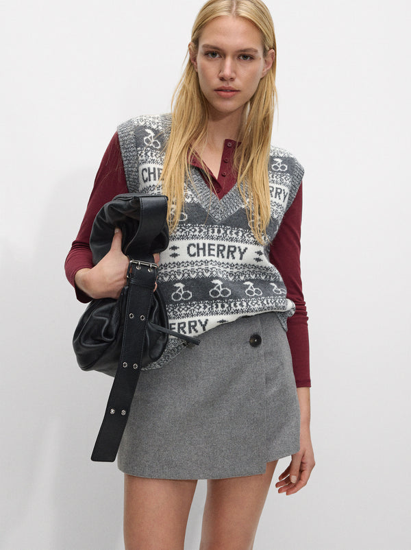 Printed Knit Vest