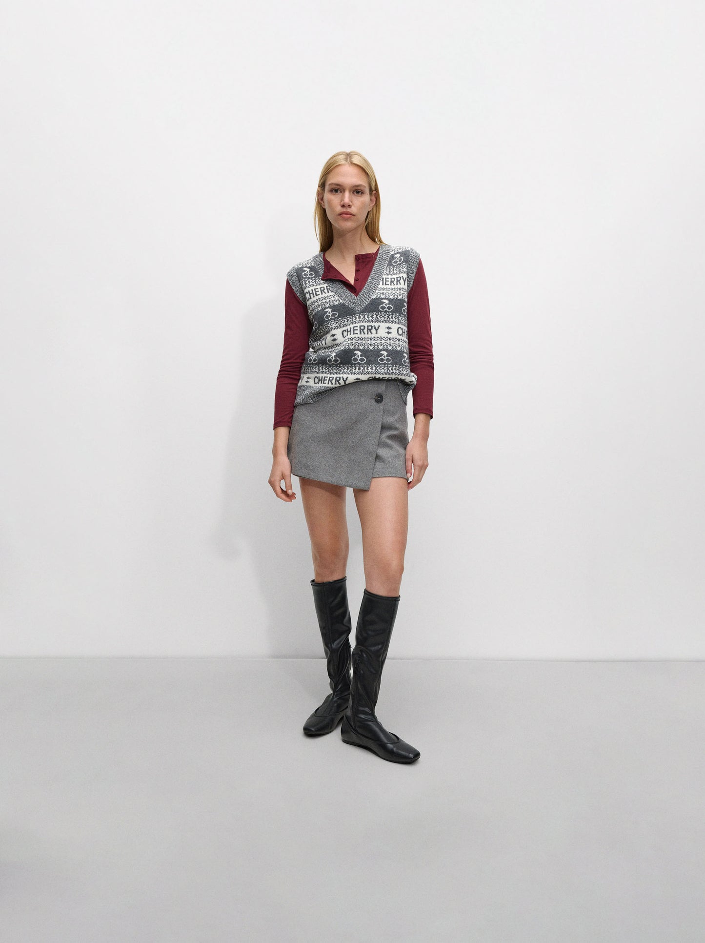 Printed Knit Vest