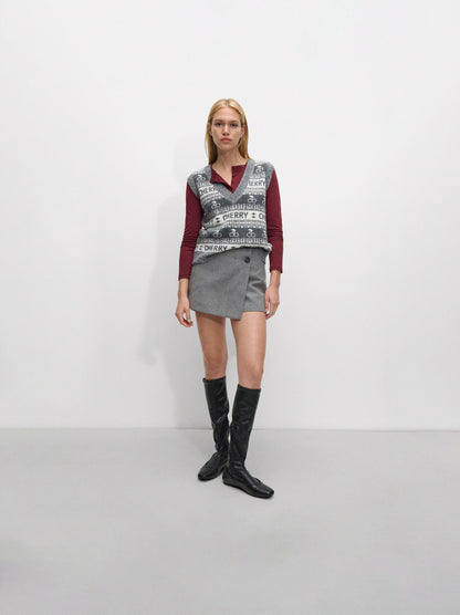 Printed Knit Vest