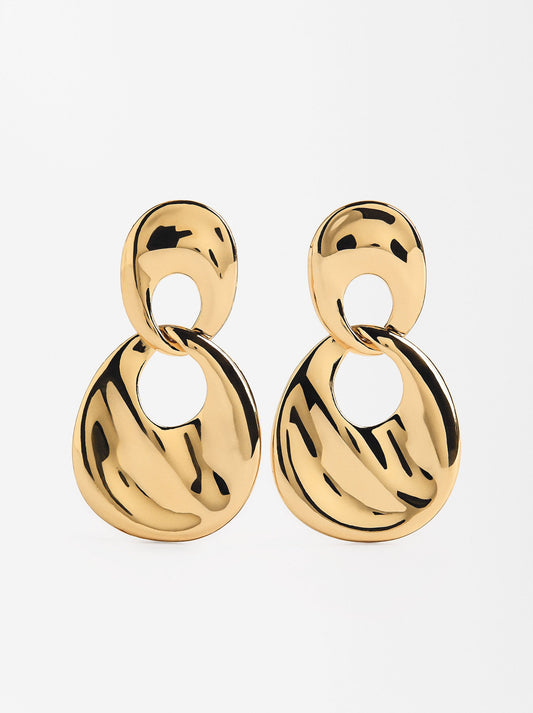 Long Earrings With Relief