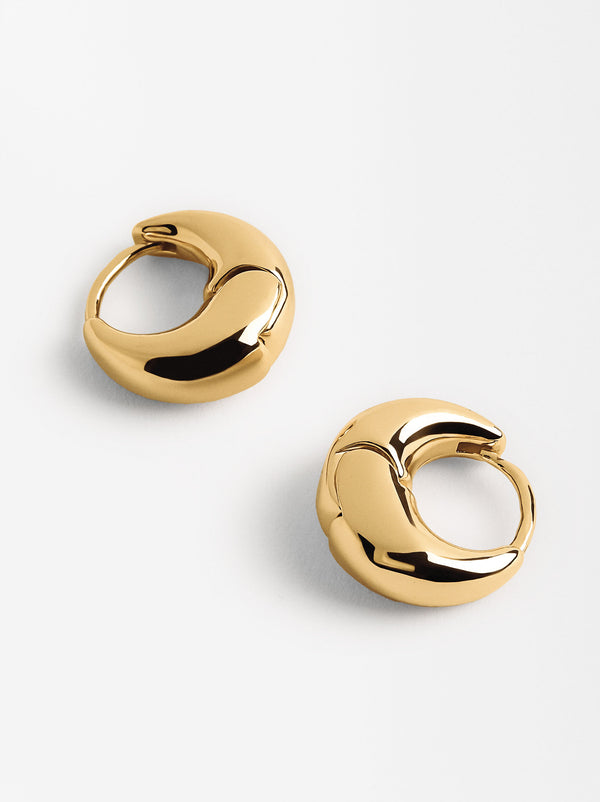 Short Gold Hoop Earrings