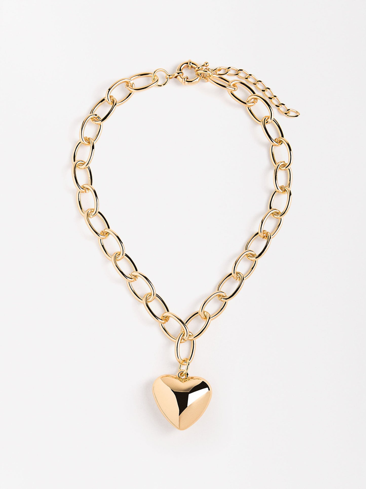 Short Heart Link Necklace