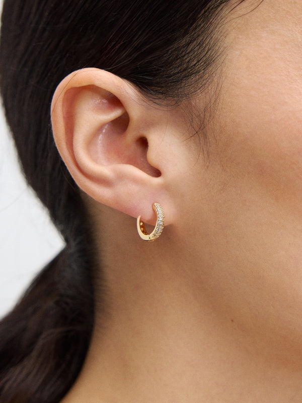 Single Pavé Hoop Earring With Zirconia