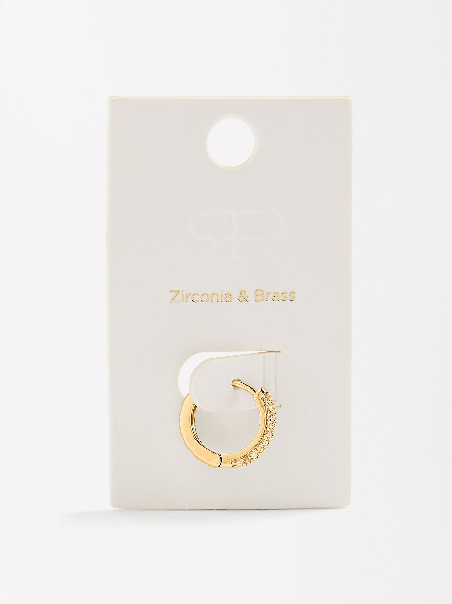 Single Pavé Hoop Earring With Zirconia