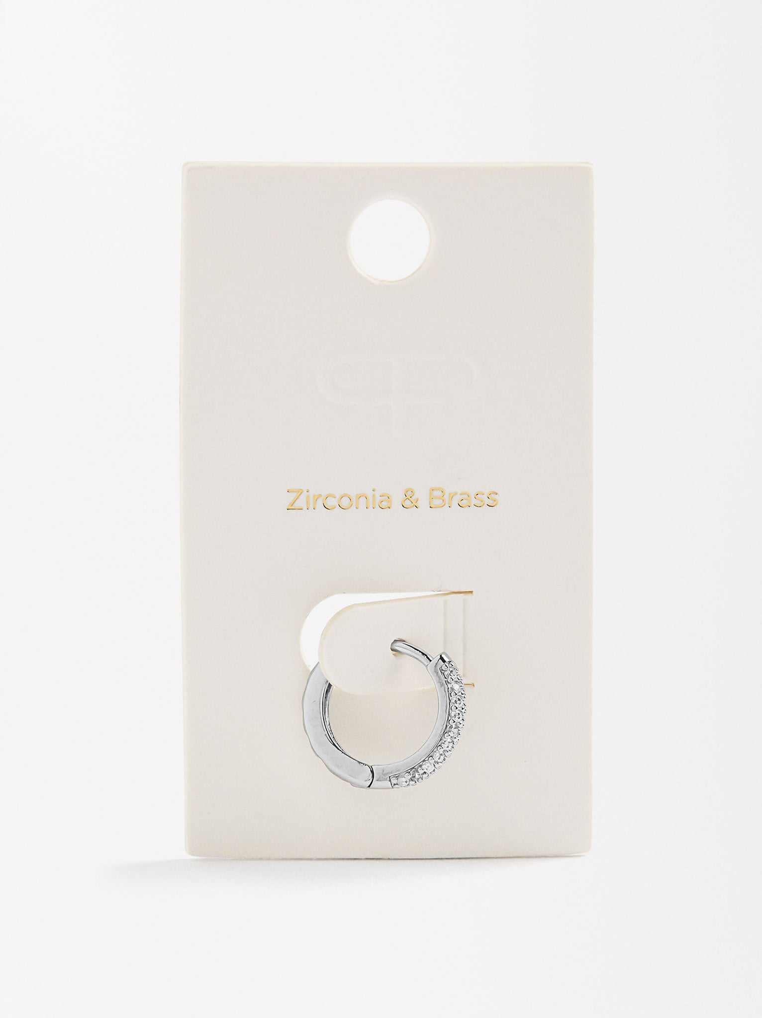 Single Pavé Hoop Earring With Zirconia