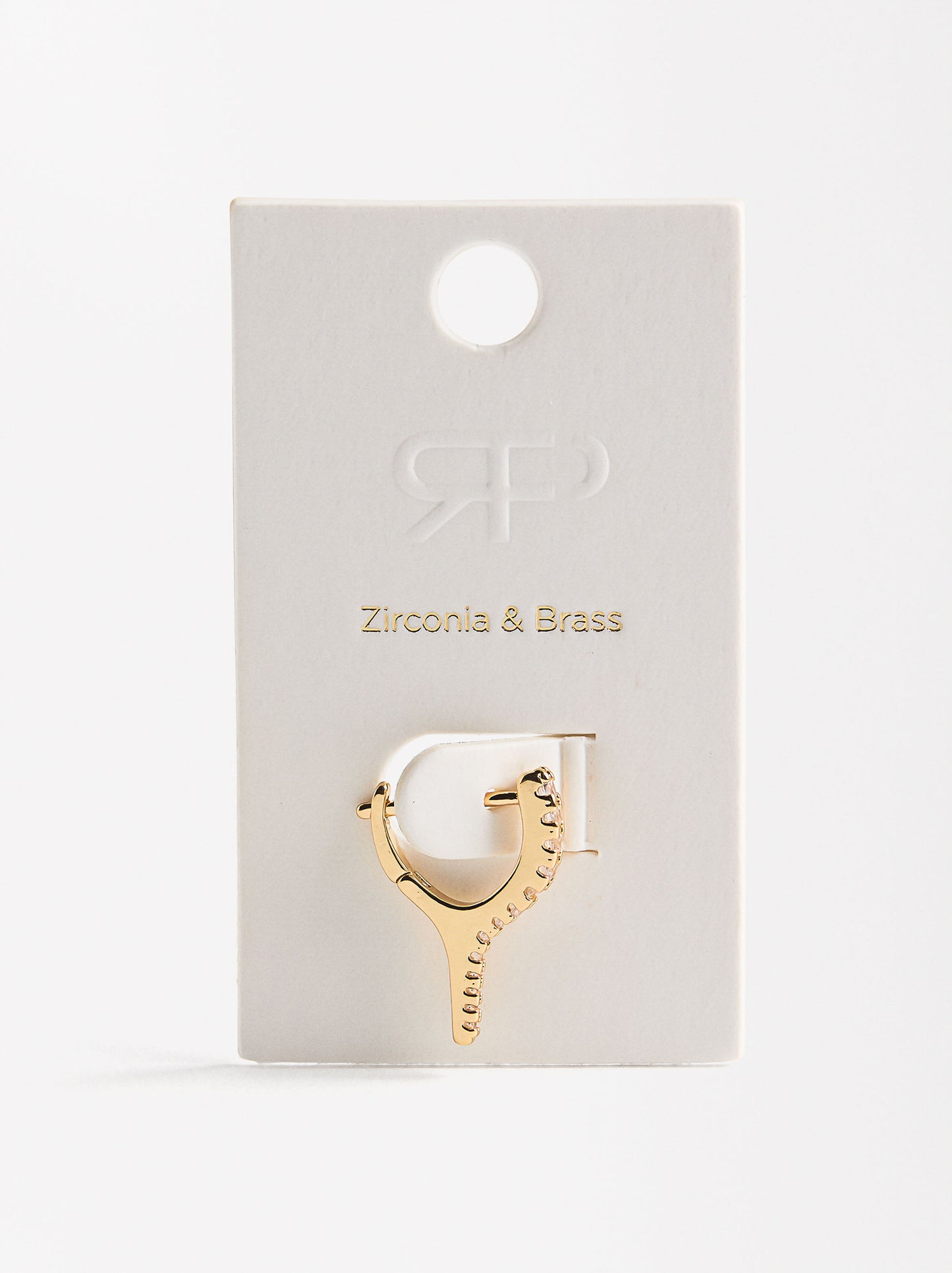 Single Pavé Hoop Earring With Zirconia