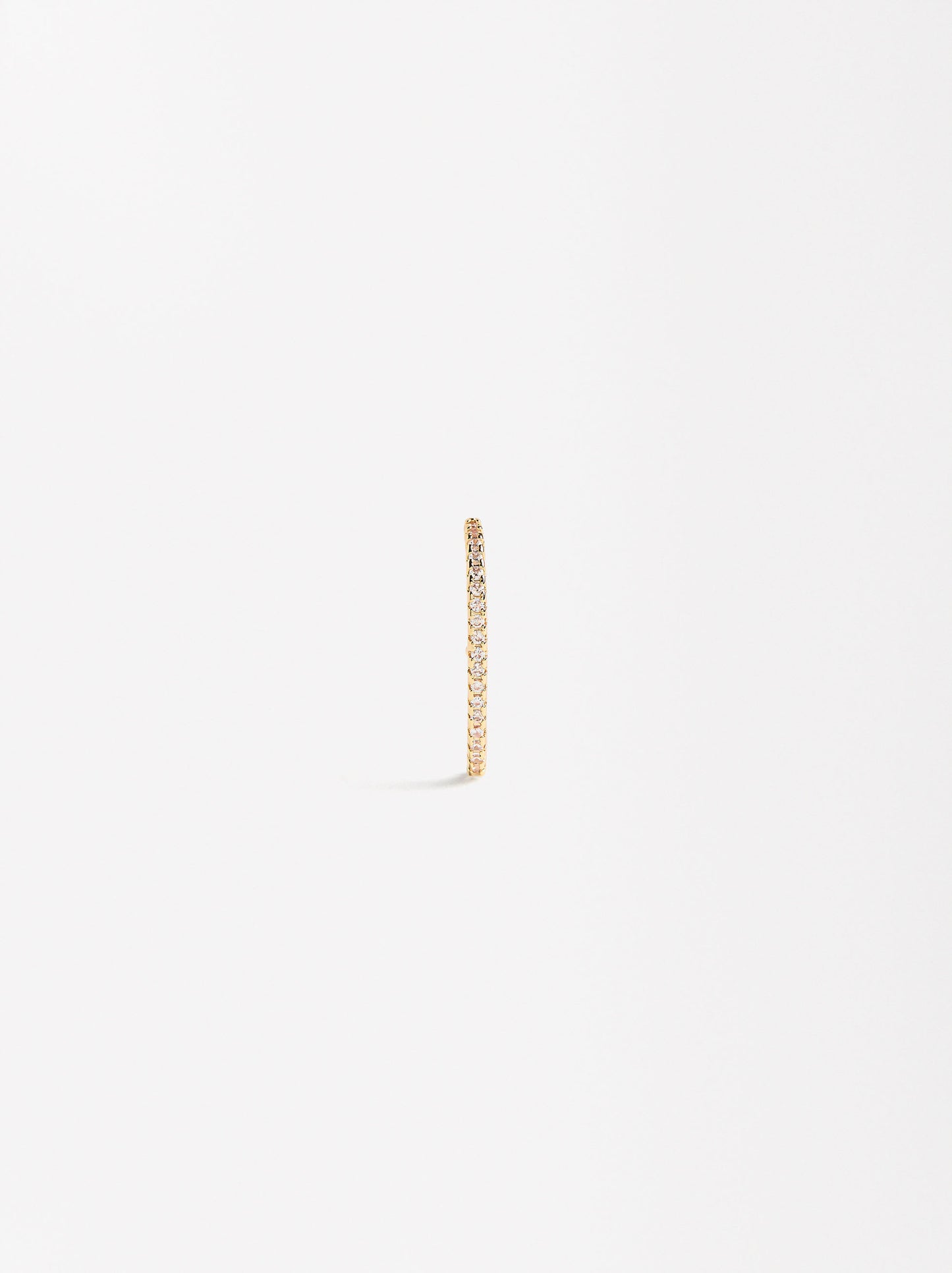 Single Pavé Bar Earring With Zirconia