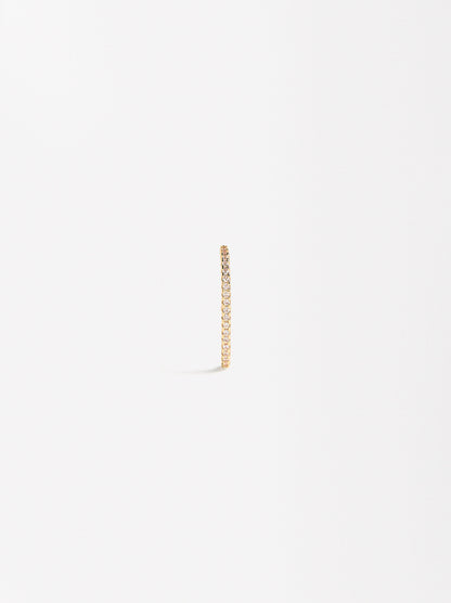 Single Pavé Bar Earring With Zirconia