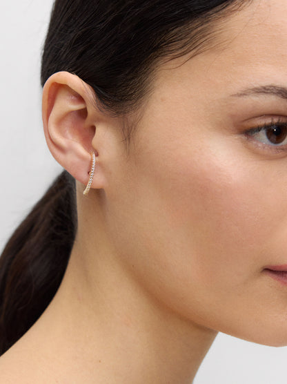 Single Pavé Bar Earring With Zirconia
