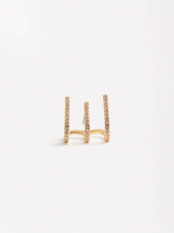 Single Pavé Multi-Hoop Earring With Zirconia