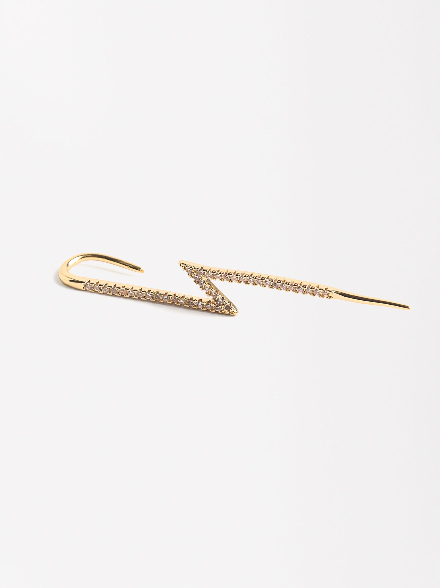 Single Pavé Ray Earring With Zirconia