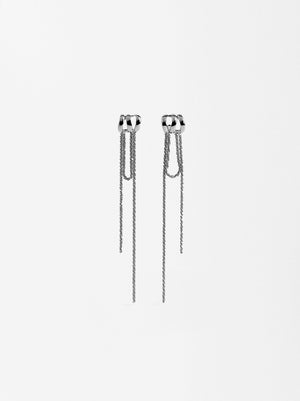 Triple Chain Effect Earrings