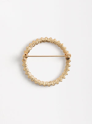 Circle Pin With Pearls