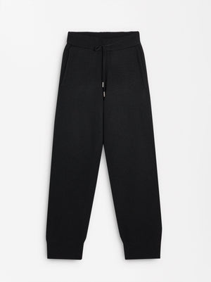 Knit Trousers With Wool And Adjustable Waist