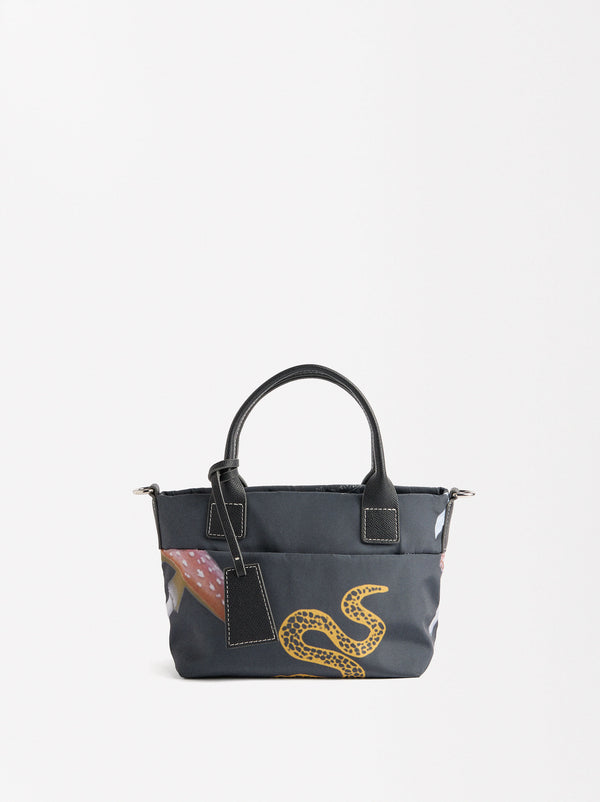 Printed Nylon Tote Bag