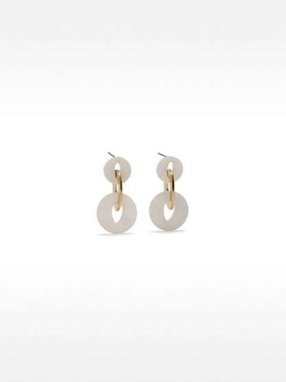 Long Pearl Hoop Earrings