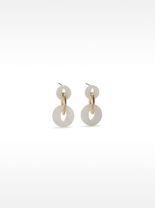 Long Pearl Hoop Earrings