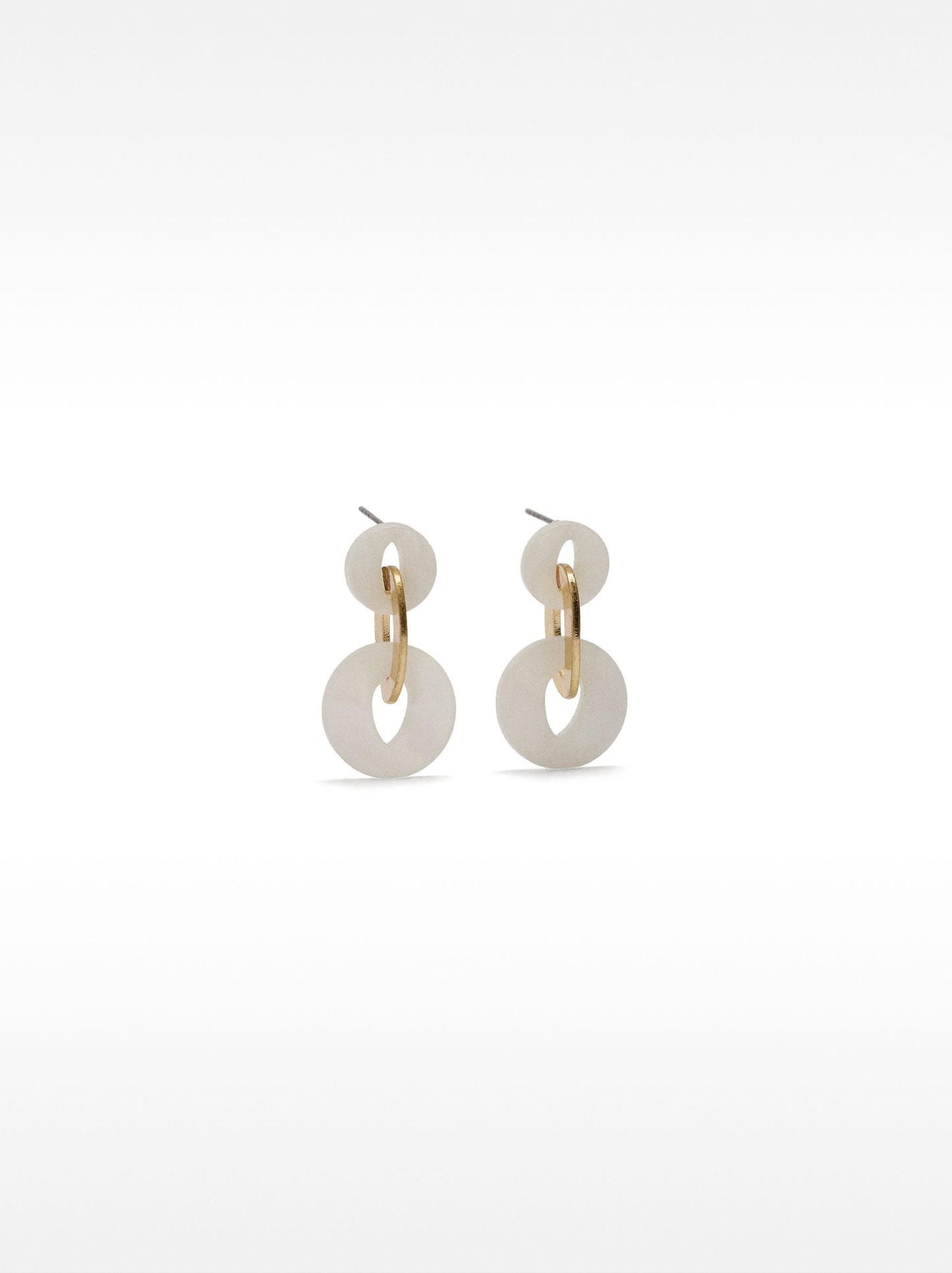 Long Pearl Hoop Earrings