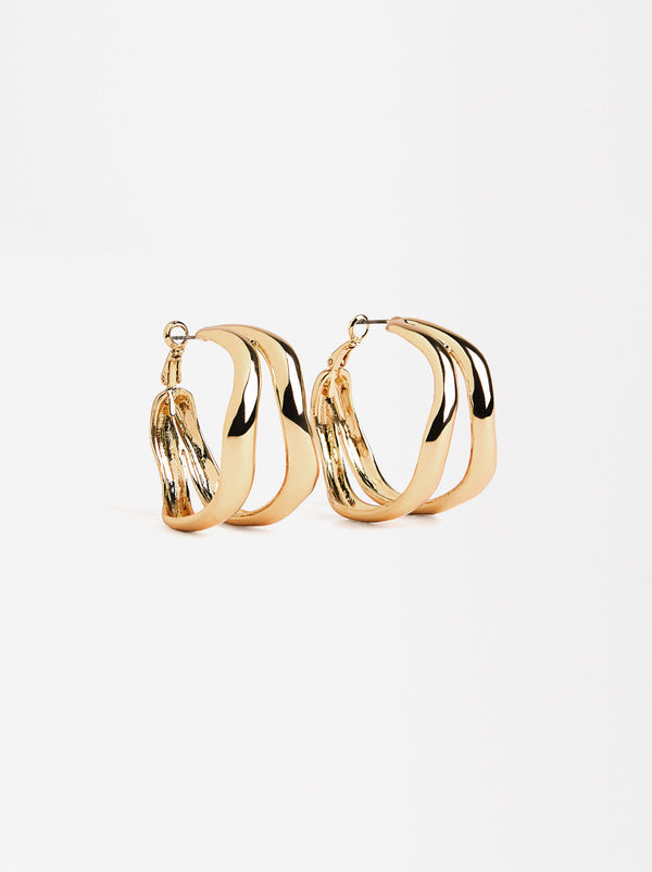 Maxi Hoop Earrings With Double Effect