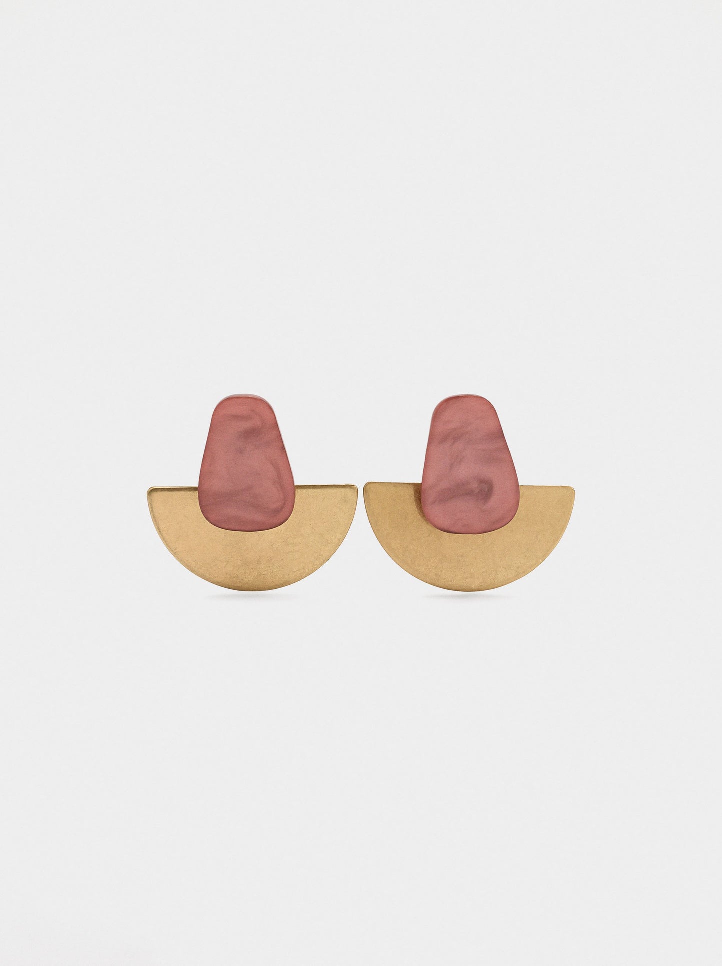 Fan Earrings With Pearls