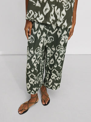 Printed Pants With Elastic Waistband