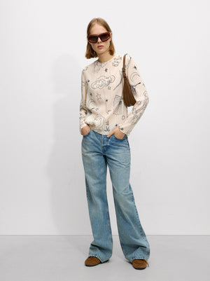 Long-Sleeved Patterned Shirt