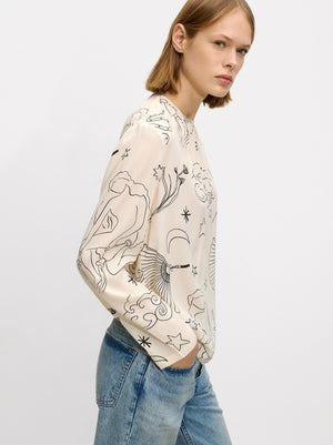 Long-Sleeved Patterned Shirt