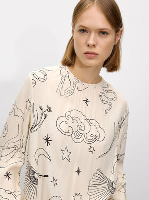 Long-Sleeved Patterned Shirt