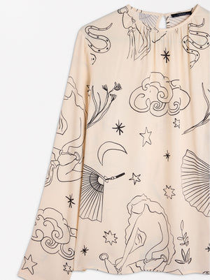 Long-Sleeved Patterned Shirt