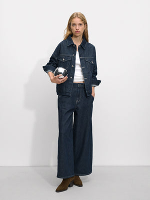 Wide Leg Denim Pants