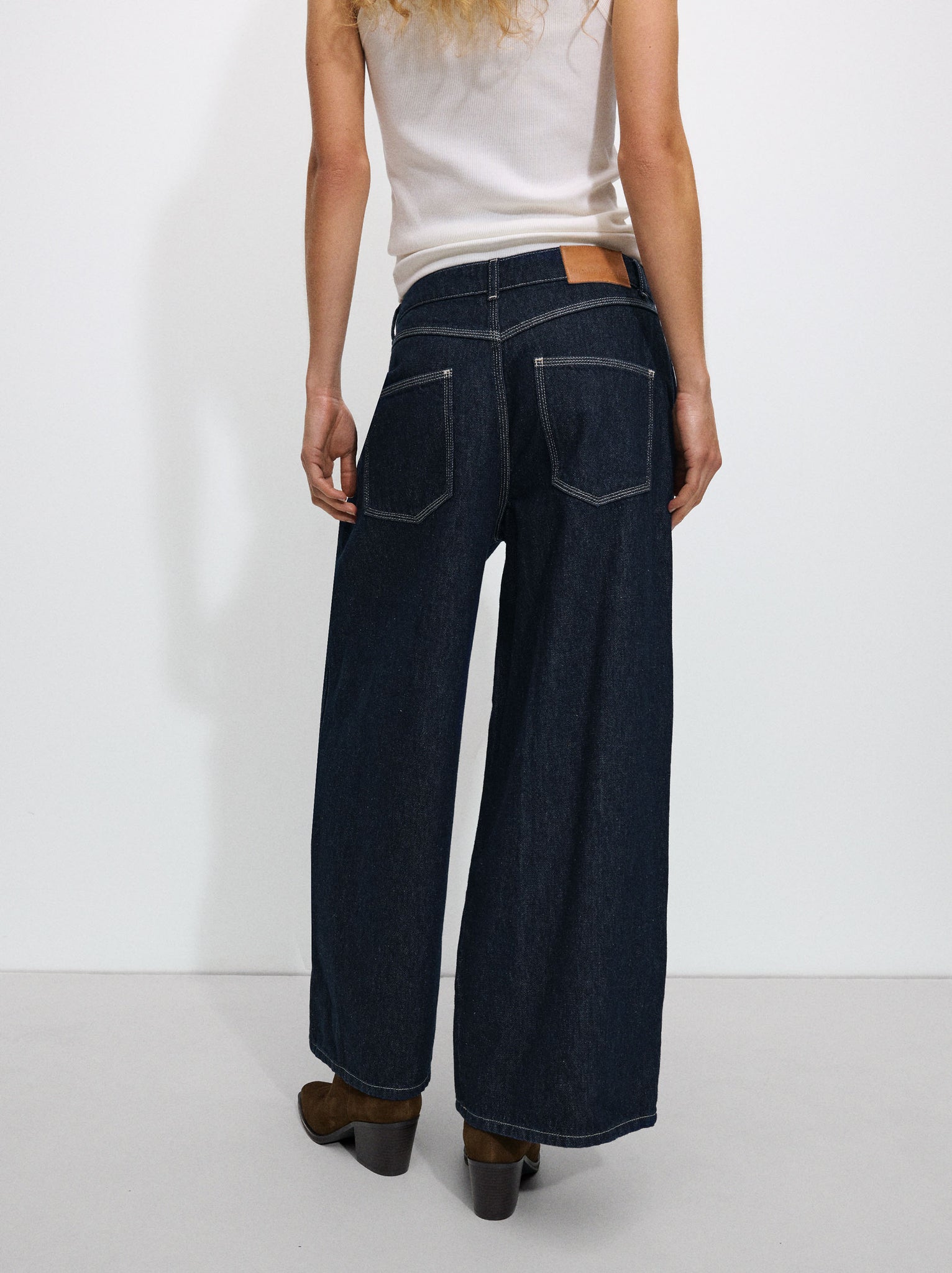 Wide Leg Denim Pants