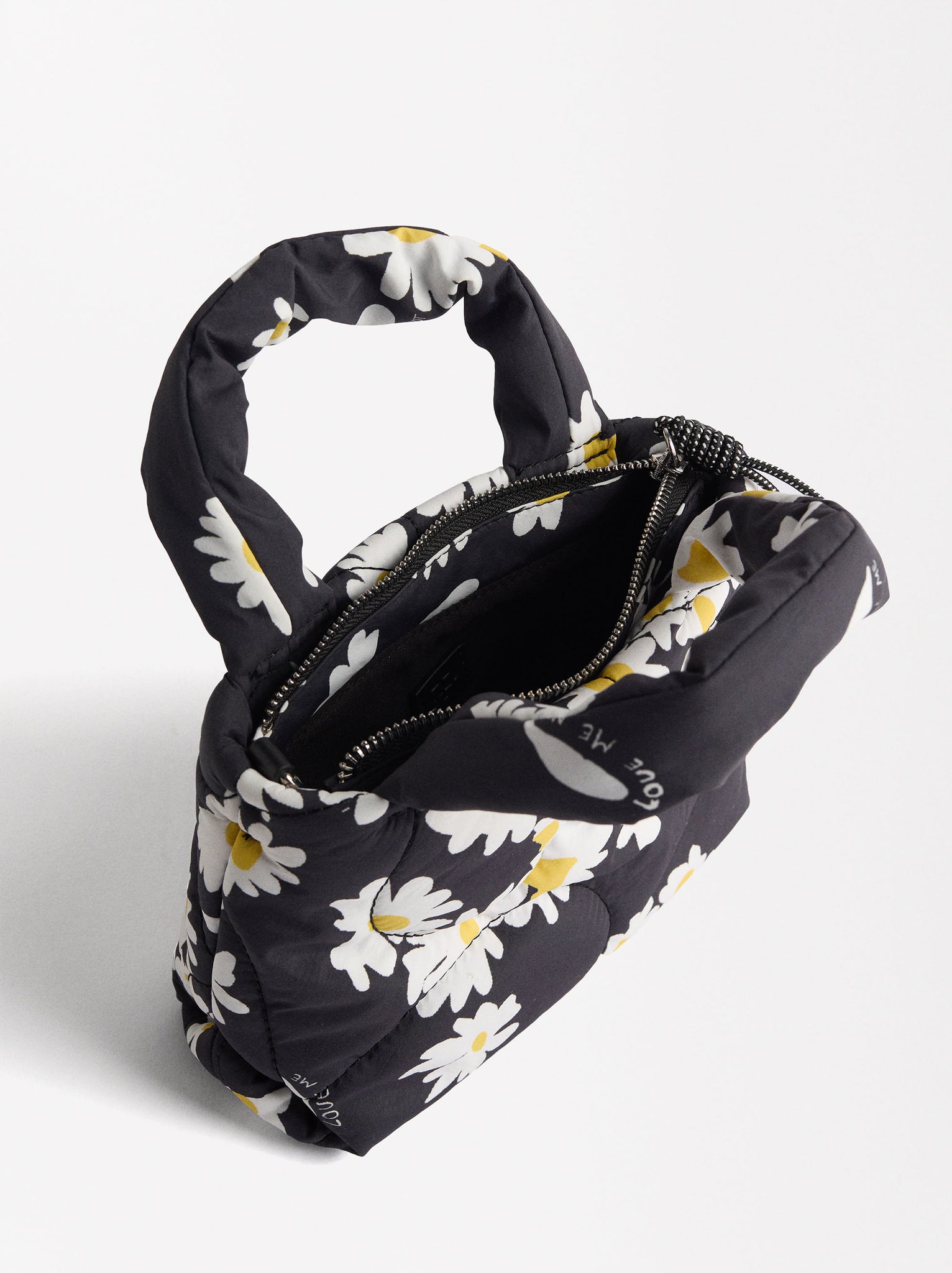 Daisy Print Nylon Tote Bag