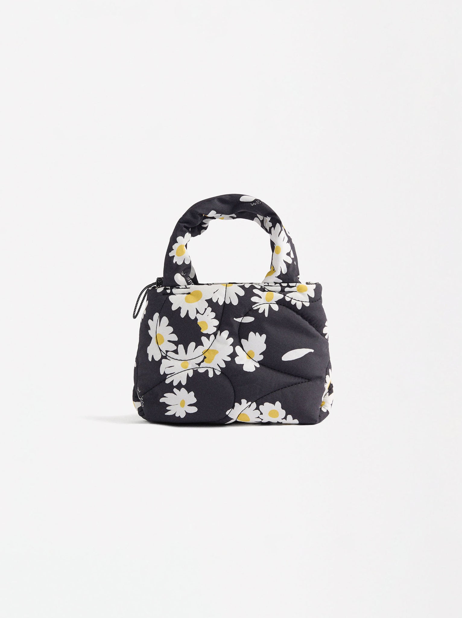 Daisy Print Nylon Tote Bag