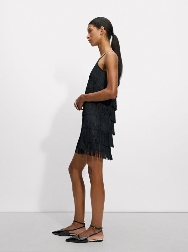 Short Dress With Fringes