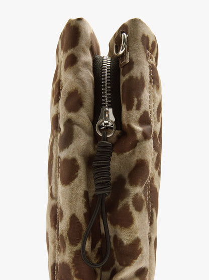 Animal-Print Nylon Crossbody Bag