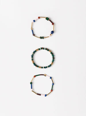 Set Of Bracelets With Beads